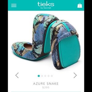 Tieks by Gavrieli - Azure Snake Skin Size 11